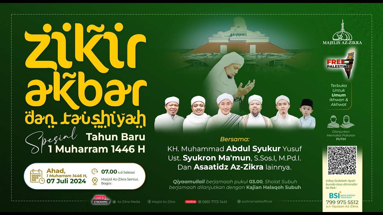 🔴 LIVE ZIKIR AKBAR BULANAN MAJELIS AZ-ZIKRA SENTUL