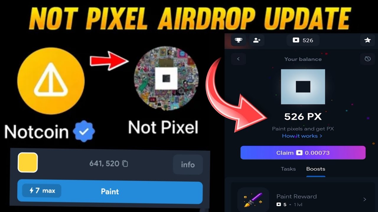 Not Pixel By Notcoin | how to play not pixel airdrop, NOT Pixel vs NOTCoin🔥