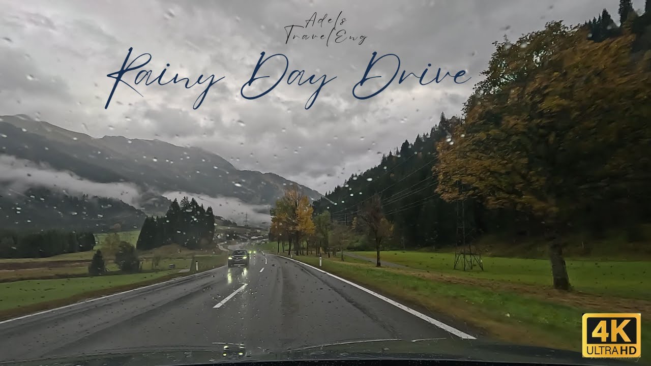 Rainy Drive 4k | Road Trip to Garmisch-Partenkirchen