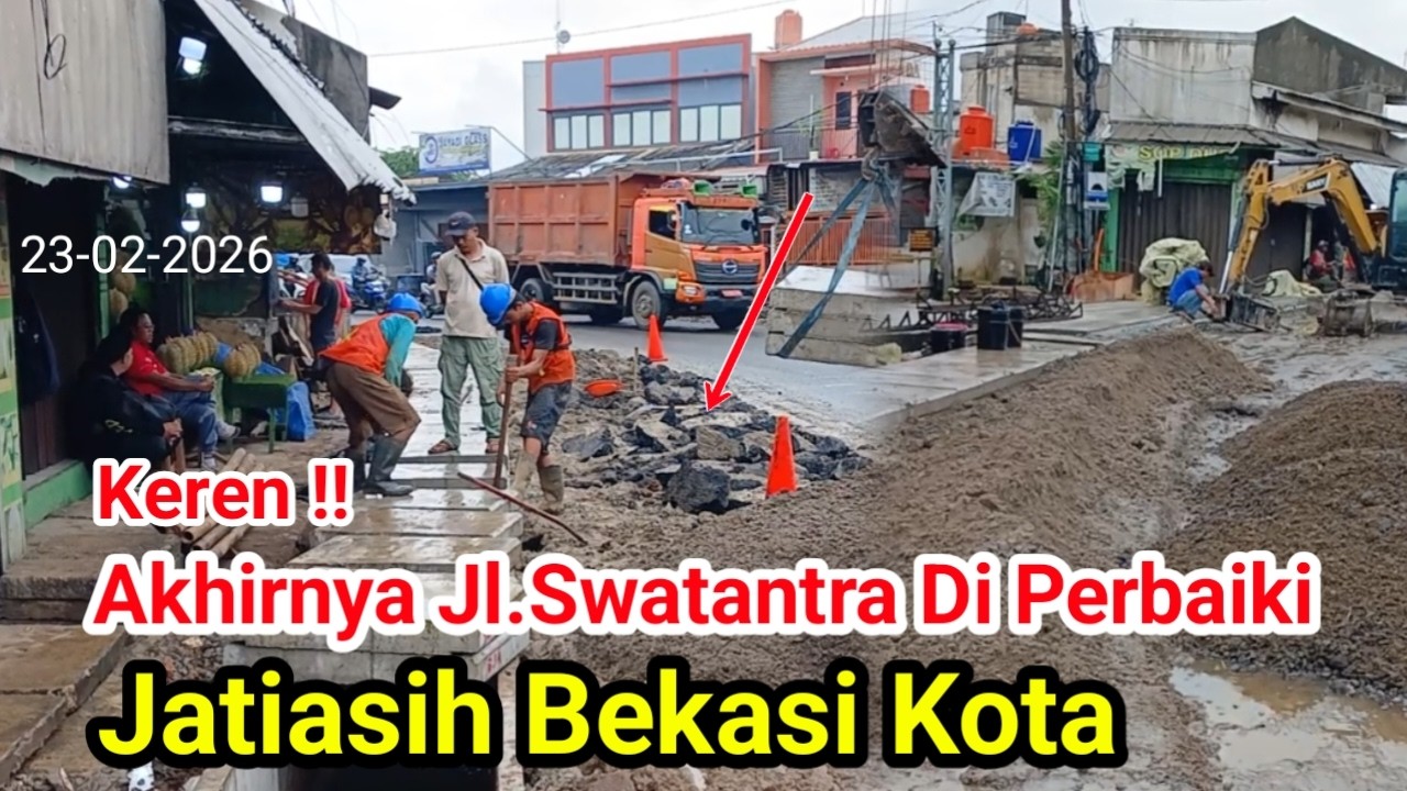 KEREN‼️AKHIRNYA JL.SWATANTRA DI PERBAIKI,BEKASI KOTA.