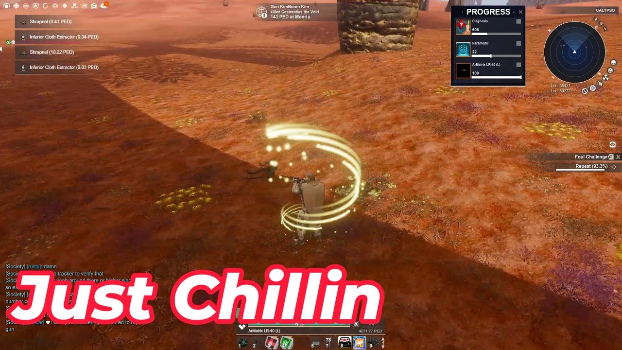 100PED корундов и фолов - Entropia Universe Hunting #1