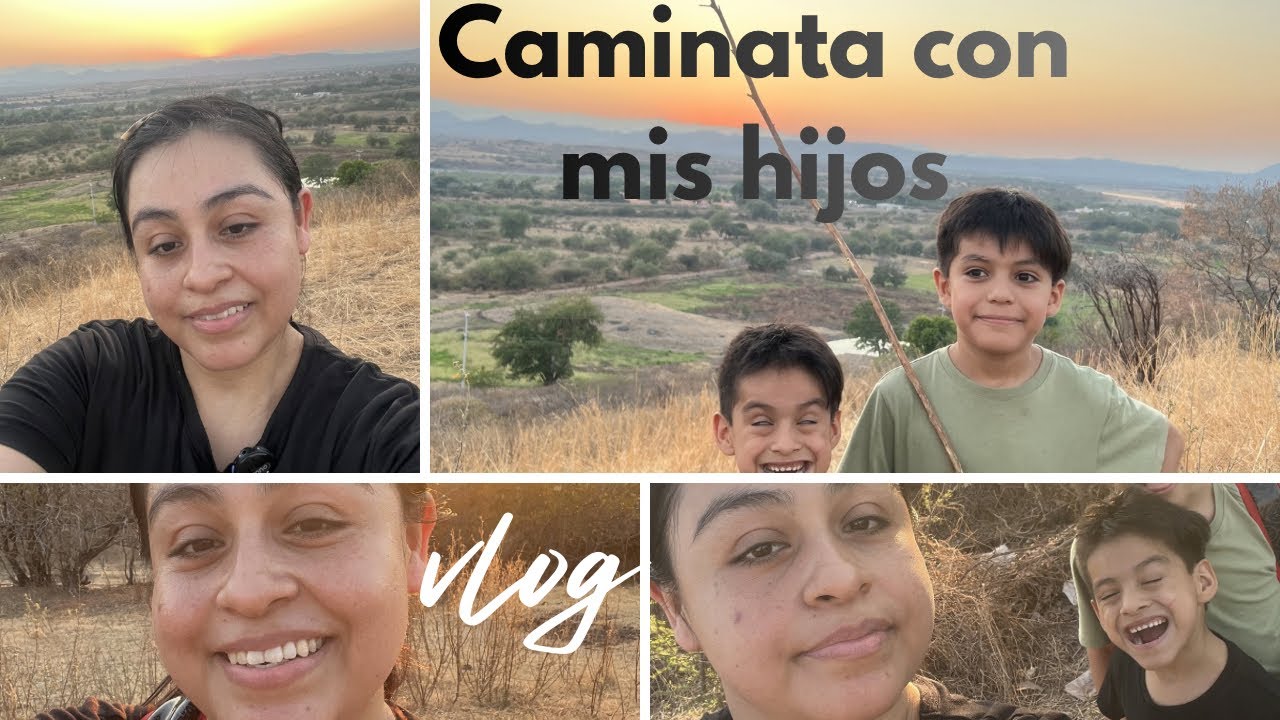 Domingo de subir el cerro con mis niños .