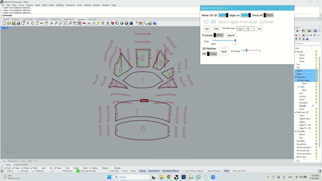 How to design Sprayhood and Bimini pt.2