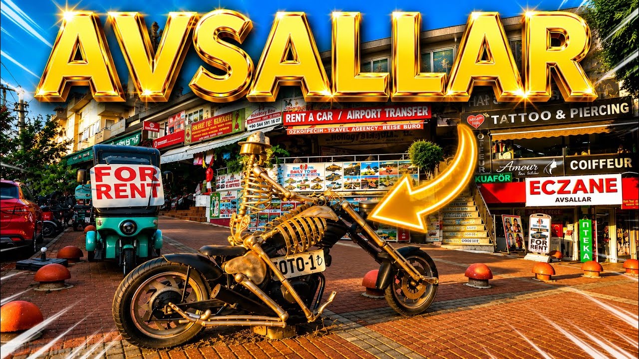🇹🇷 AVSALLAR - MAIN PROMENADE Walking Tour | 🇹🇷 A WHOLE STREET FAKE MARKET 🇹🇷 [4K UltraHD]