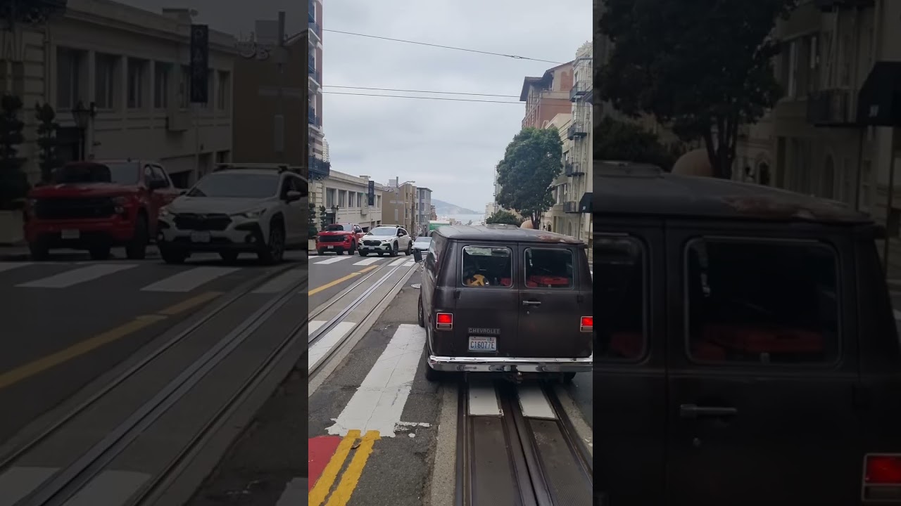 San Fran cable car ride, Powell to Maaon