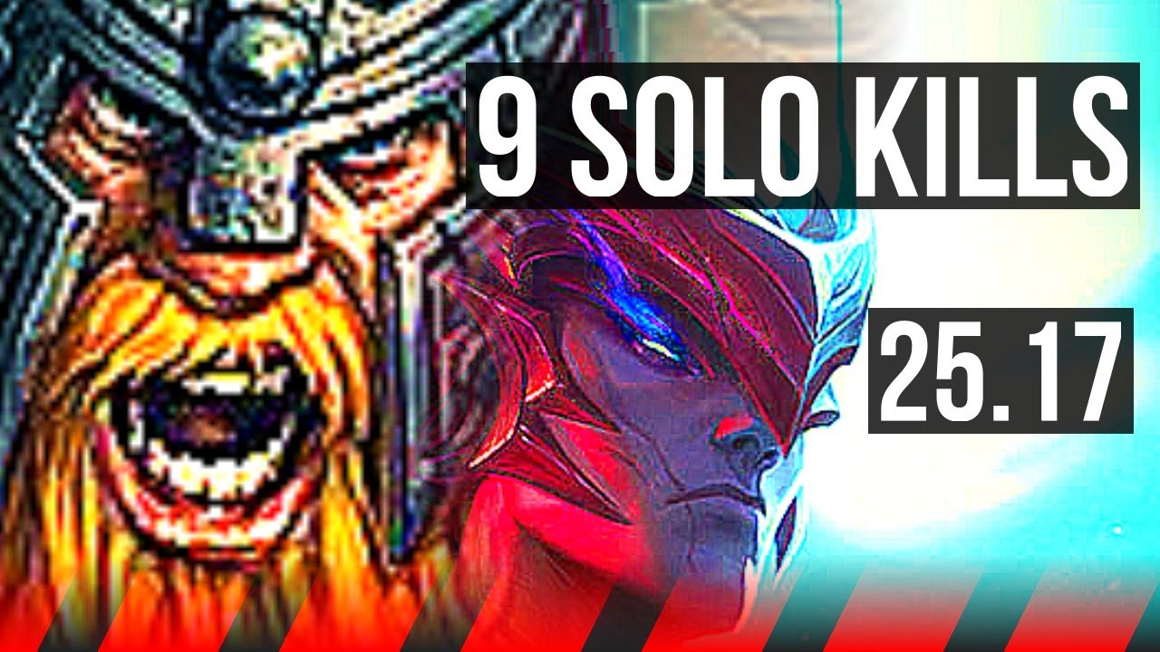 OLAF vs YONE (TOP) | 9 solo kills, 15/2/2, Godlike | KR Master | 25.17