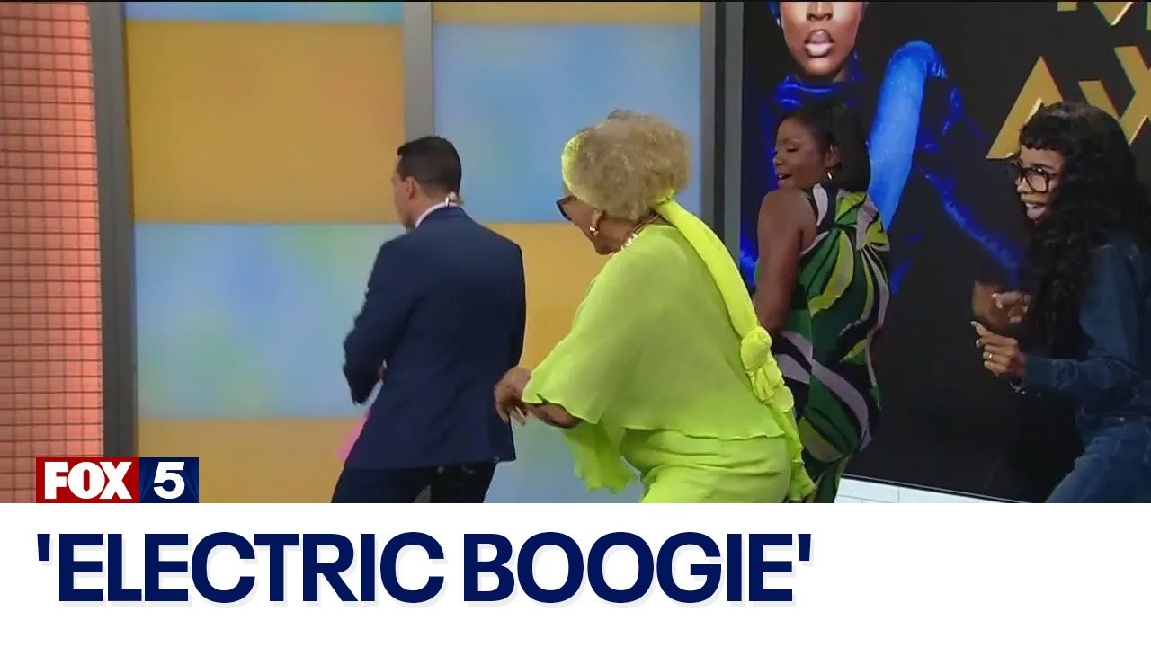 Jamaican icon Marcia Griffiths performs the electric slide ahead of the Caribbean Music Awards