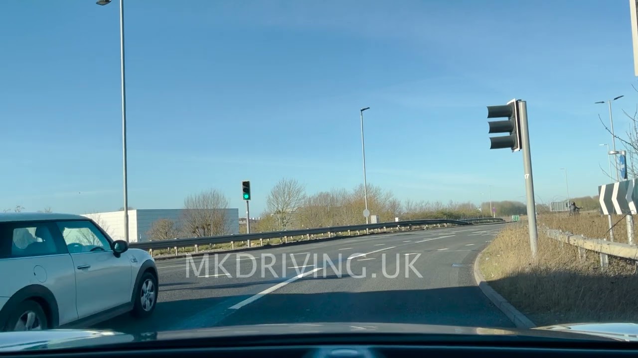 Cambridge, Milton roundabout from A14E Newmarket to Milton 4th exit