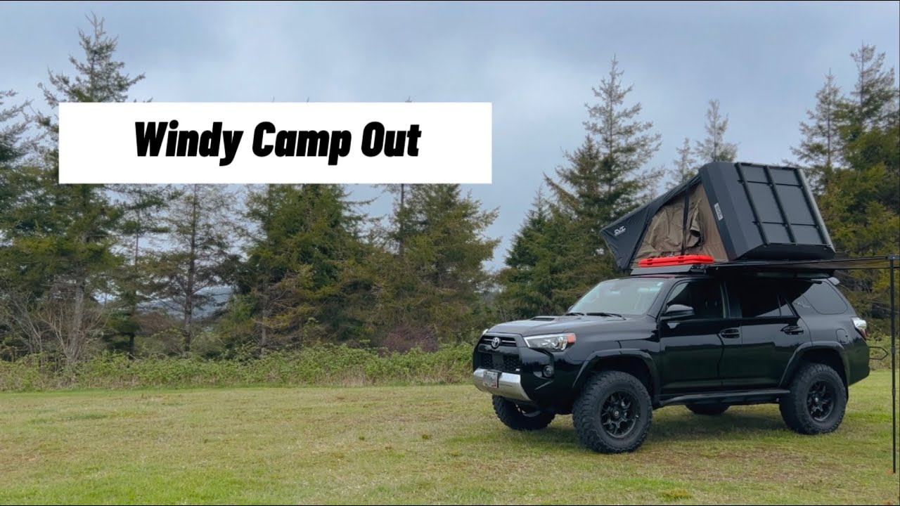 CampIn3: Relax Camping  - The Windy Oregon Coast | ASMR | Toyota | 4Runner | CVT RoofTopTent.