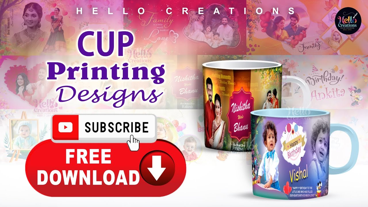 Free download Cup Printing Designs psd