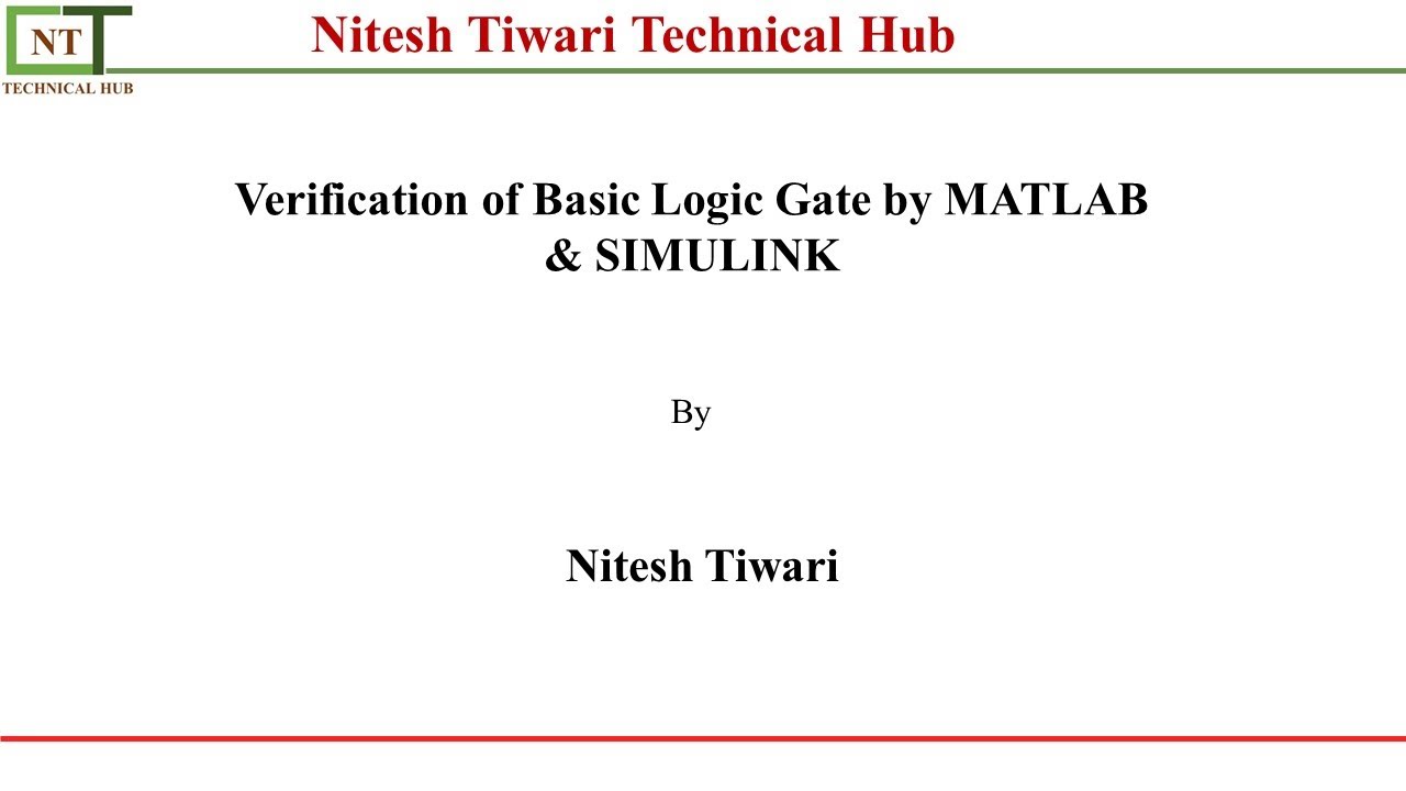 Basic Logic Gate | AND, OR, NAND, NOR, XOR, EXNOR, NOT | Digital Electronics | MATLAB & SIMULINK
