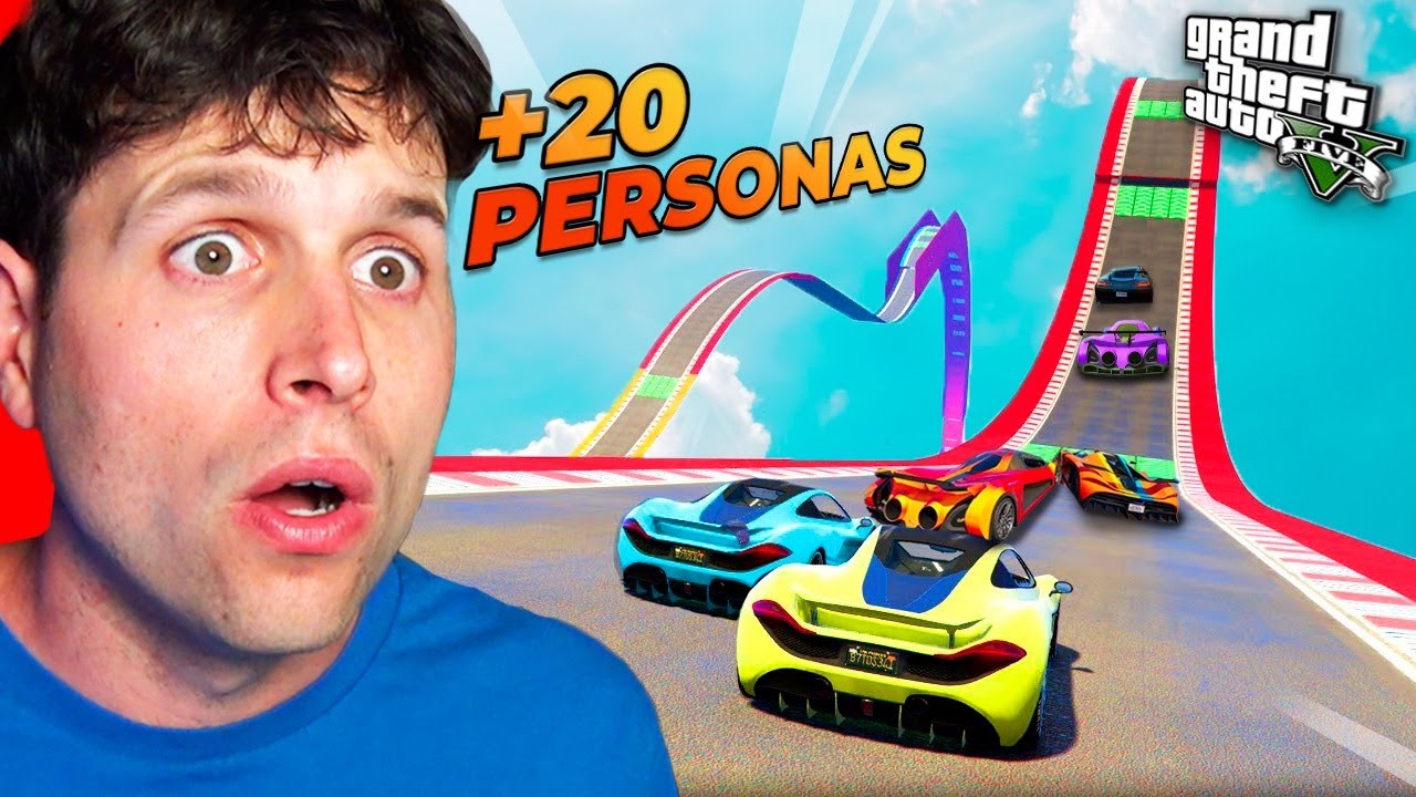 CARRERITAS CON +20 YOUTUBERS FAMOSOS | GTA V ONLINE
