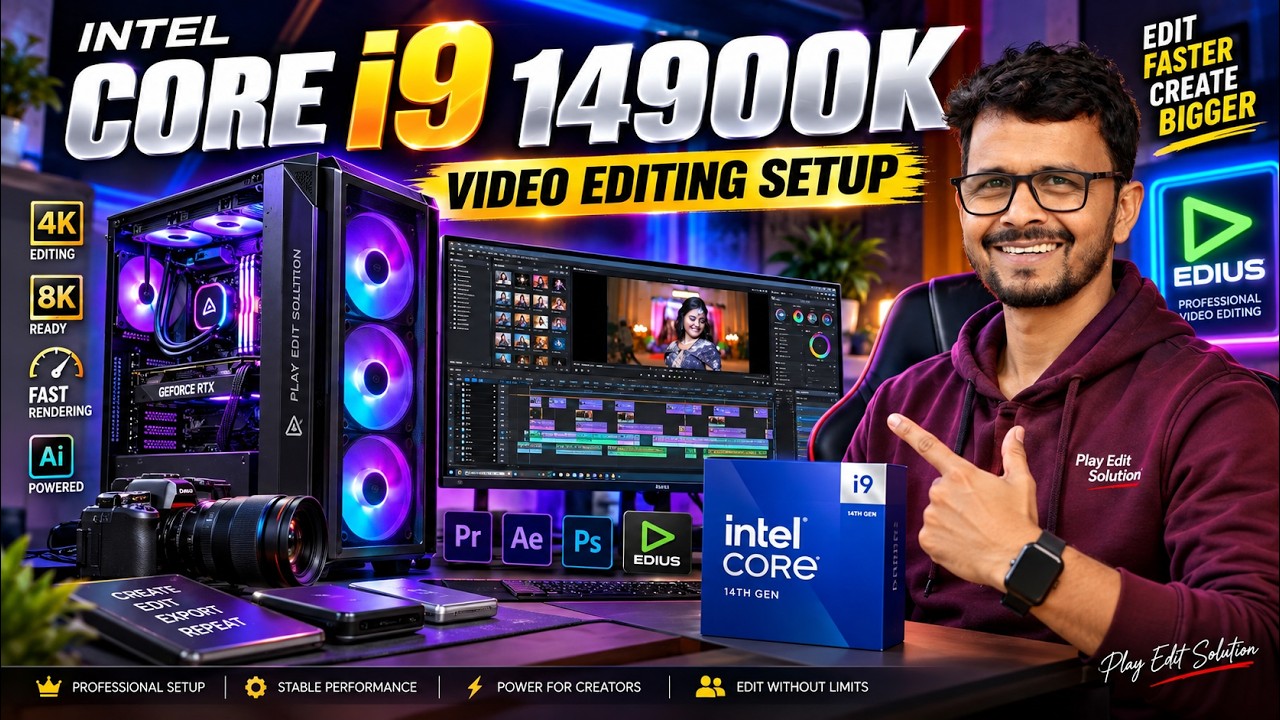 8K Video Editing PC Build 2026🤩| Intel 14900K + Z790 Full Setup | High Performance Editing PC Build