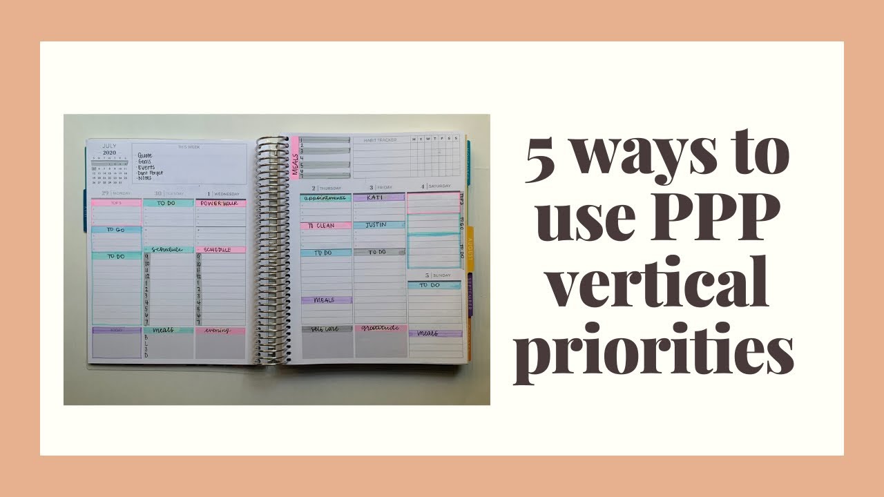 5 FUNCTIONAL WAYS TO USE YOUR PPP VERTICAL PRIORITIES LAYOUT /PaperLoveTherapy