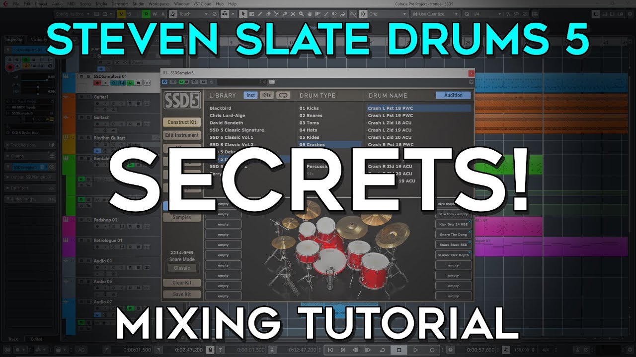 Steven Slate Drums 5 secrets! (rock drums mixing tutorial)