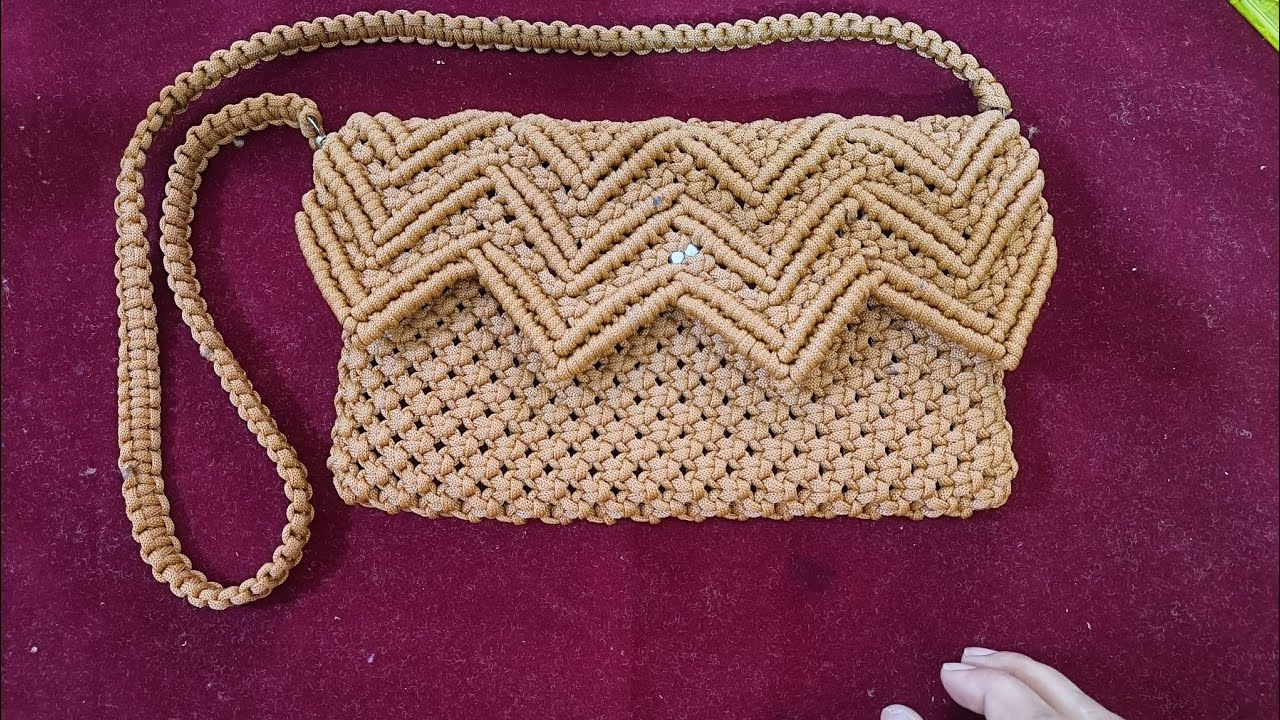 Macrame Bag Tutorial Hand Craft Useful Bag || Macrame Side Bag|| Beautiful 😍 Design 🛍️🛍️