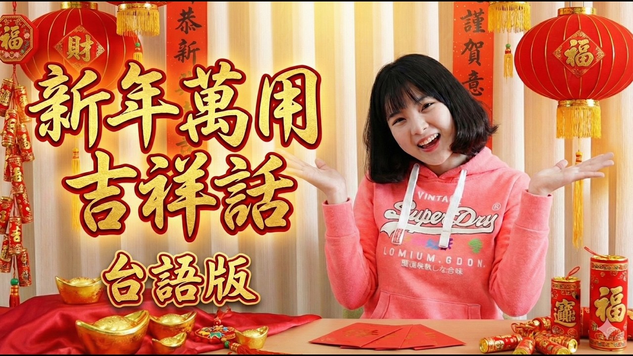 2026新年萬用吉祥話(國語說明.台語發音.附羅馬拼音)｜新年台語必學吉祥話順口溜｜新年常用單詞/祝賀詞/俚語｜新手版/進階版/情境使用版 #新年快樂 #吉祥話 #馬年 #新年