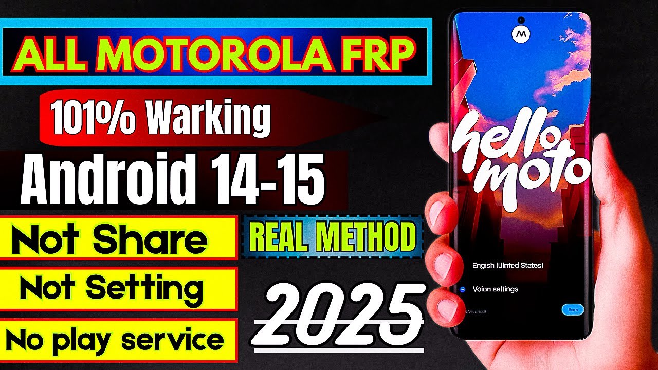 🔓 How To Bypass Google Lock On Motorola 2025 | 👉 Android 14/15 | 🔥 Moto FRP Bypass | 🚫 No PC