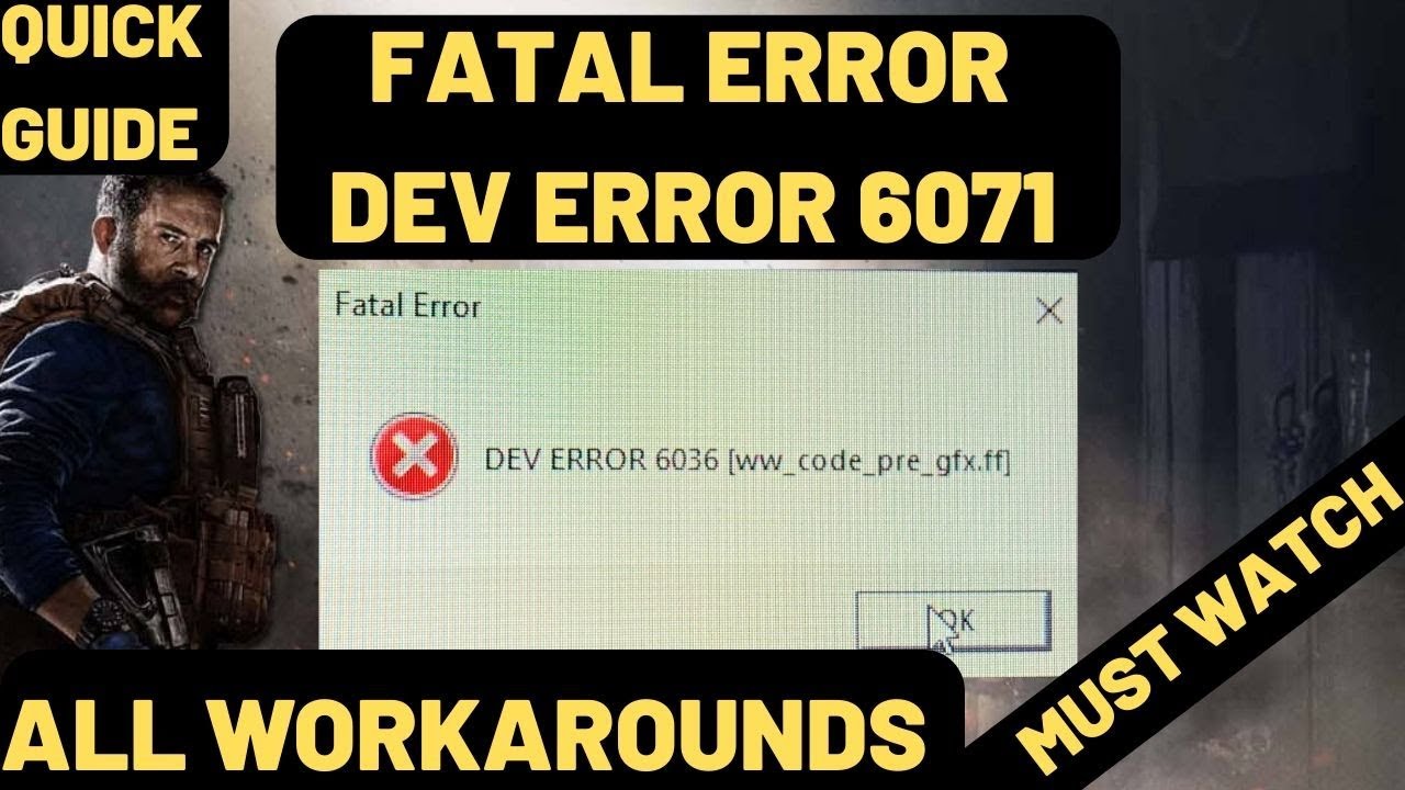 Dev Error 6071 And 5761 Call Of Duty Modern Warfare All WorkArounds| Direct X Error And Crashing FIX