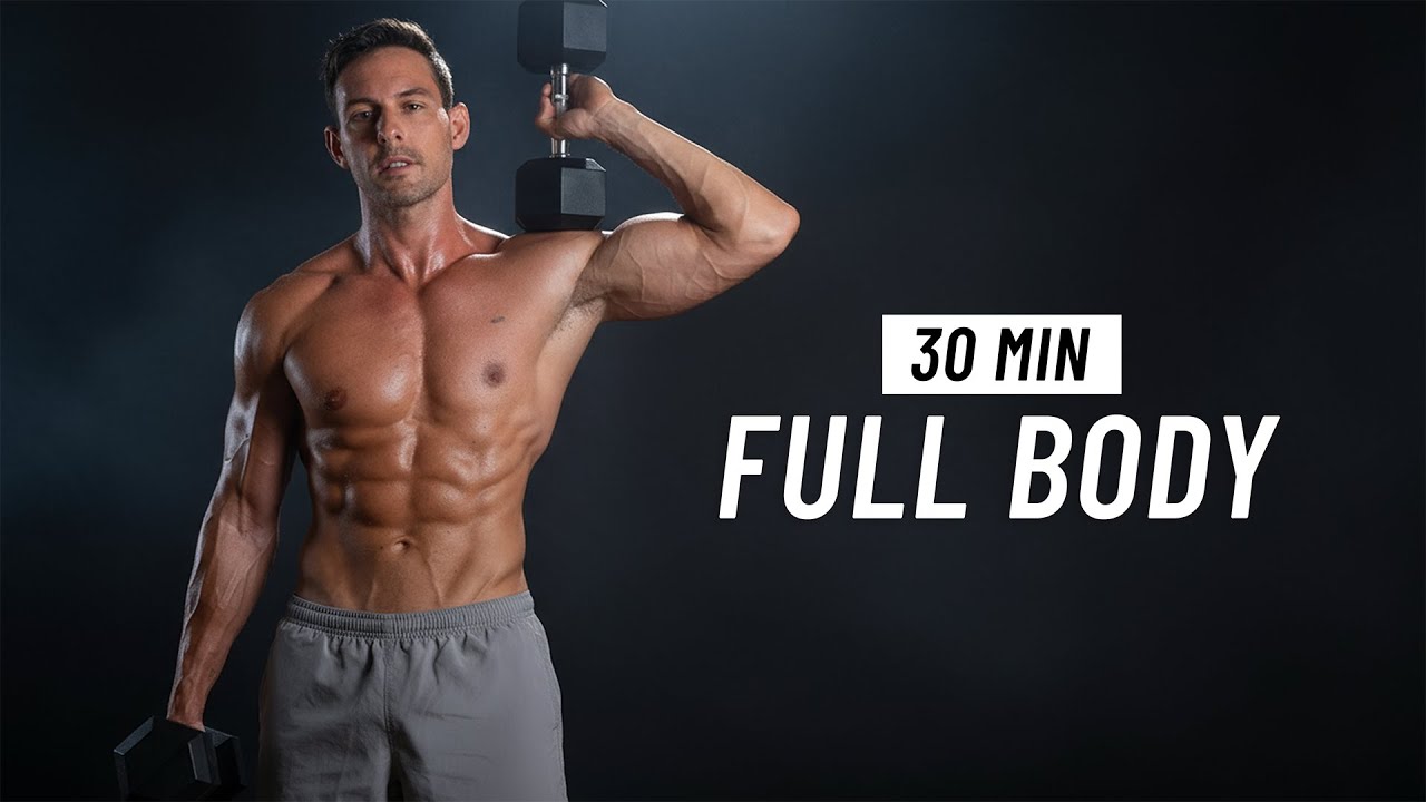 30 Min Full Body Dumbbell Workout – Tone & Strengthen at Home