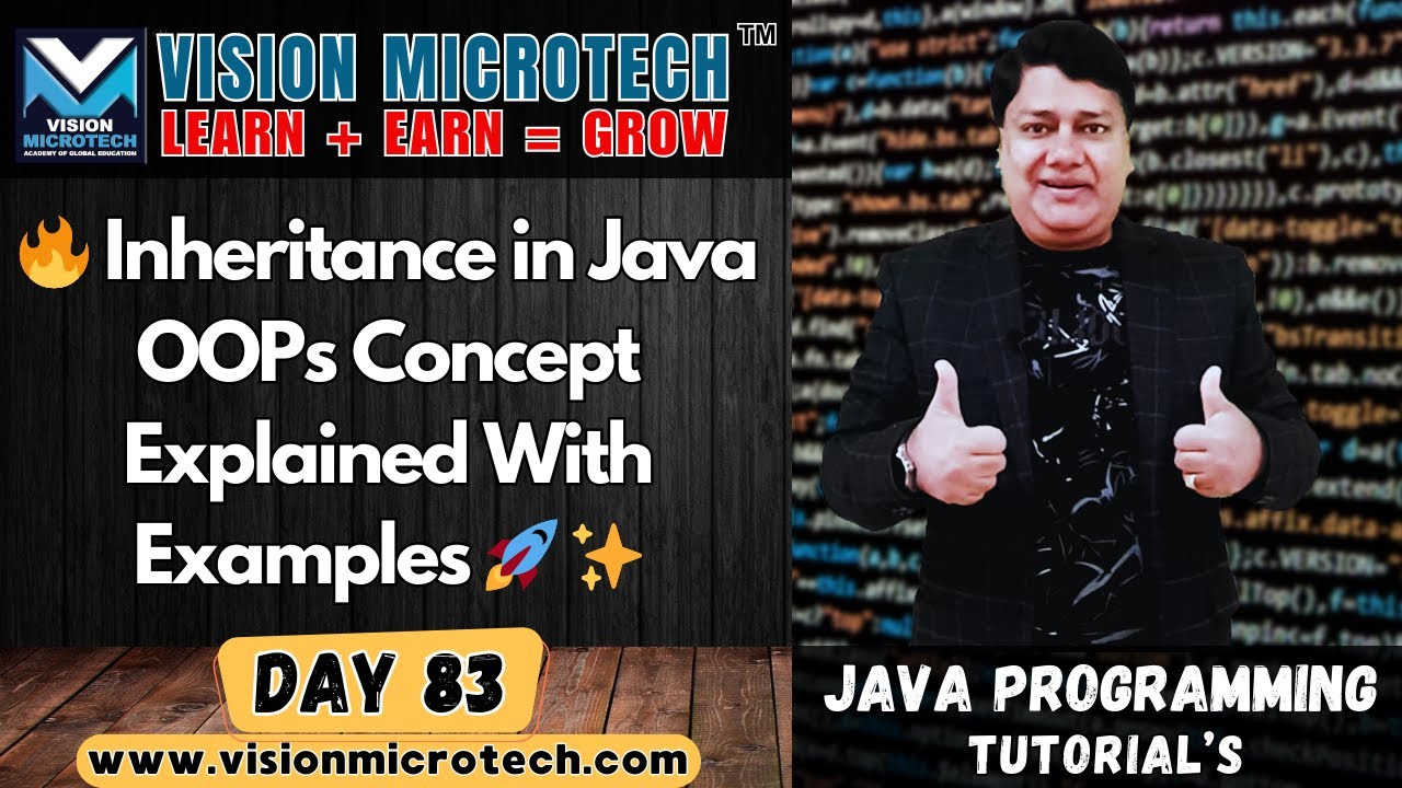 🔥 Inheritance in Java | OOPs Concept Explained With Examples 🚀 ✨