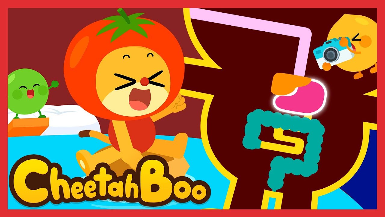 🍕What Happens to Your Food After You Eat It?🥞 | Digestion | Nursery rhymes & Kids Song | #Cheetahboo