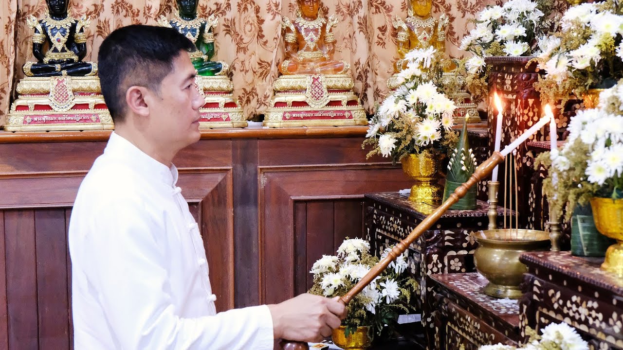 พิธีเจริญพระพุทธมนต์ฟังพระธรรมเทศนาในค่ำคืนของวันที่6งานปิดทองหลวงพ่อพระเจ้าองค์ตื้อ2569