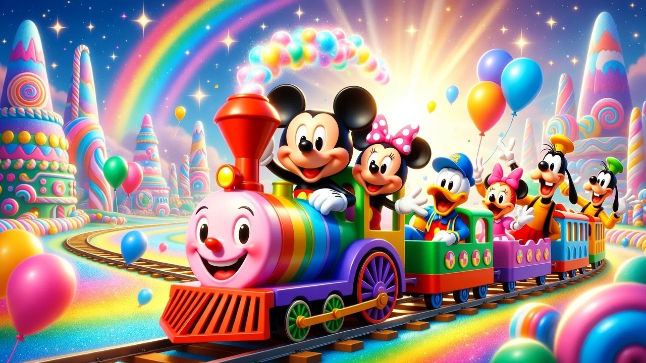 🎨🚂 Mickey’s Colorful Toy Train Journey 🚂🎨 | Fun Cartoon Adventure for Kids