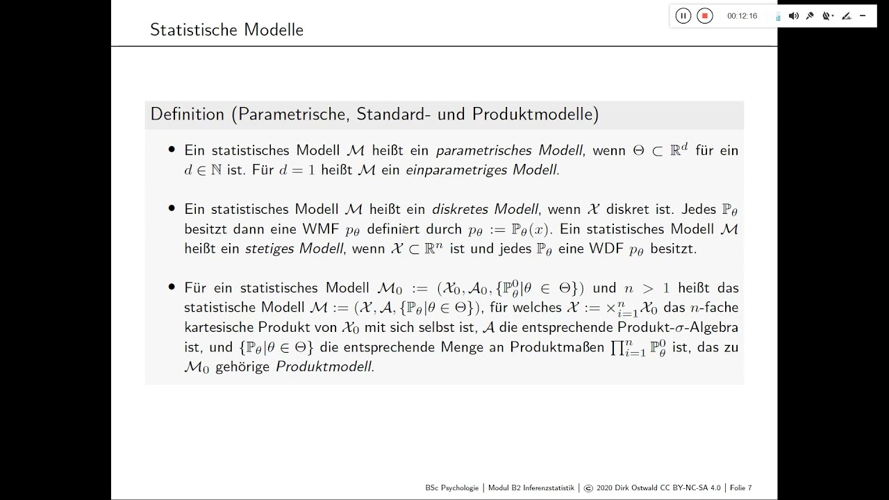 (7) Statistische Modelle,  Statistiken und Sch&auml;tzer