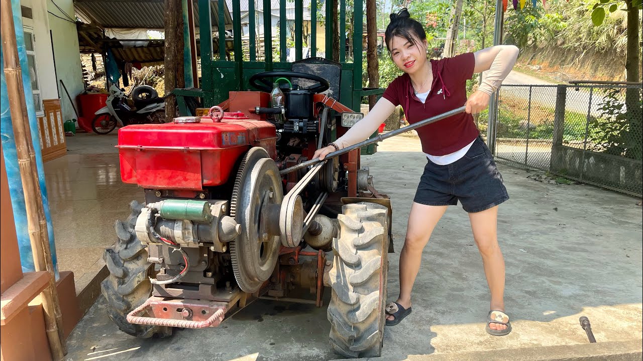 Tractor tire changing procedure