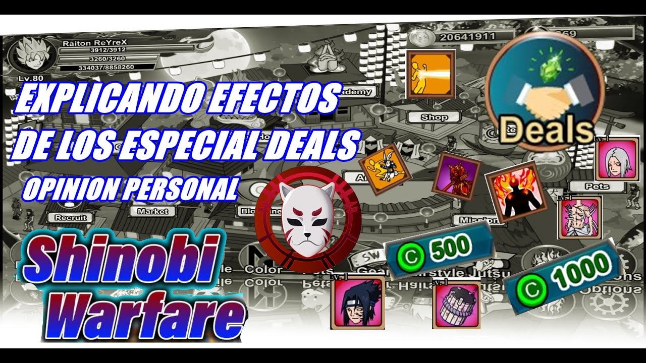 Especial Deals Efectos Explicados - Shinobi Warfare #shinobiwarfare #01