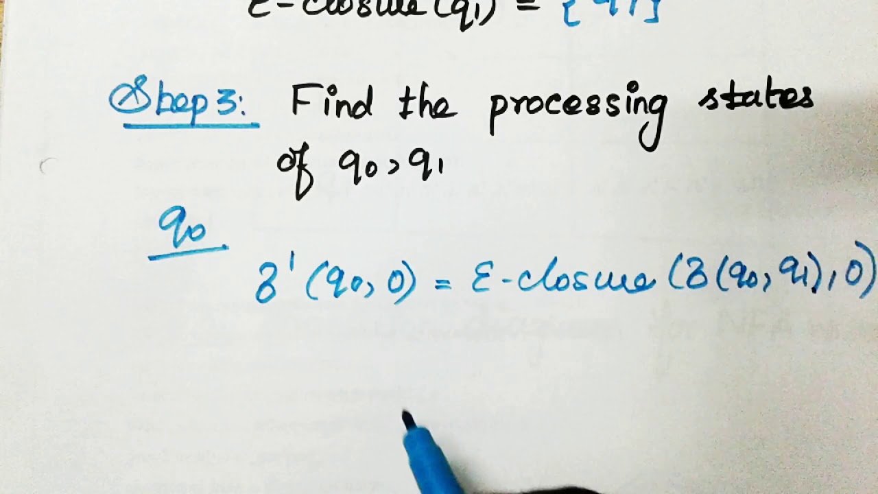 Conversion of NFA with Epsilon to NFA without Epsilon[PART-1] in Tamil