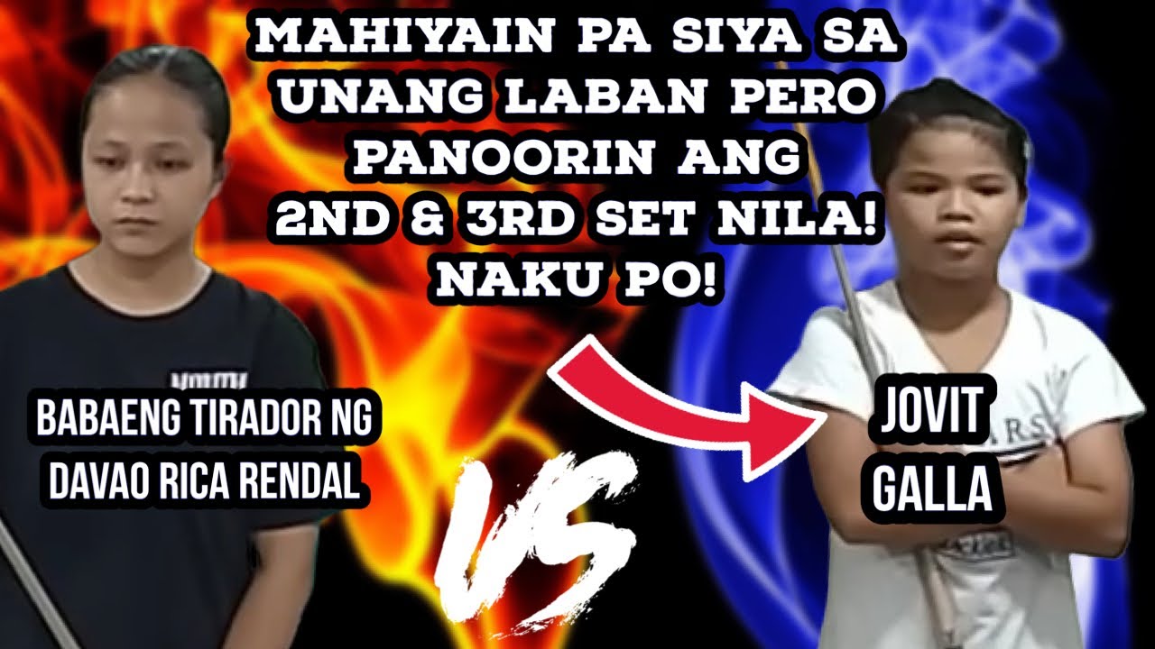 Babaeng Tirador ng Davao 🆚 11 yrs.Old Jovit Galla (Agusan) | Race 6 | set 2 and 3 | 10 Balls