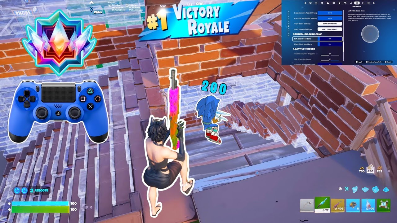 *New* Console Peterbot Controller Settings Fortnite Chapter 7 Season 4 PS5/PS4/XBOX/PC Ps5 Gameplay 