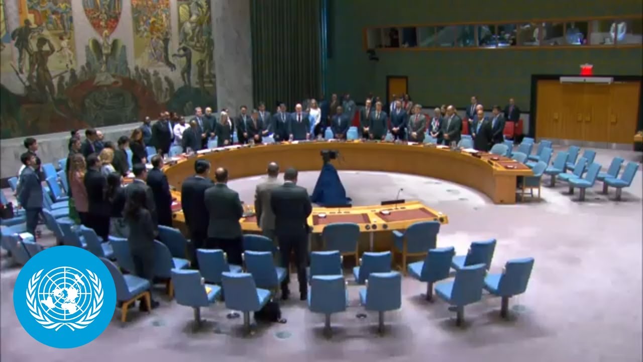 Mourning Iran's President & Foreign Minister - Minute of silence at UN Security Council