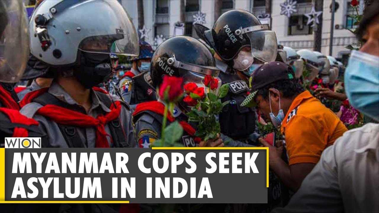 Fleeing Myanmar cops seek asylum in India