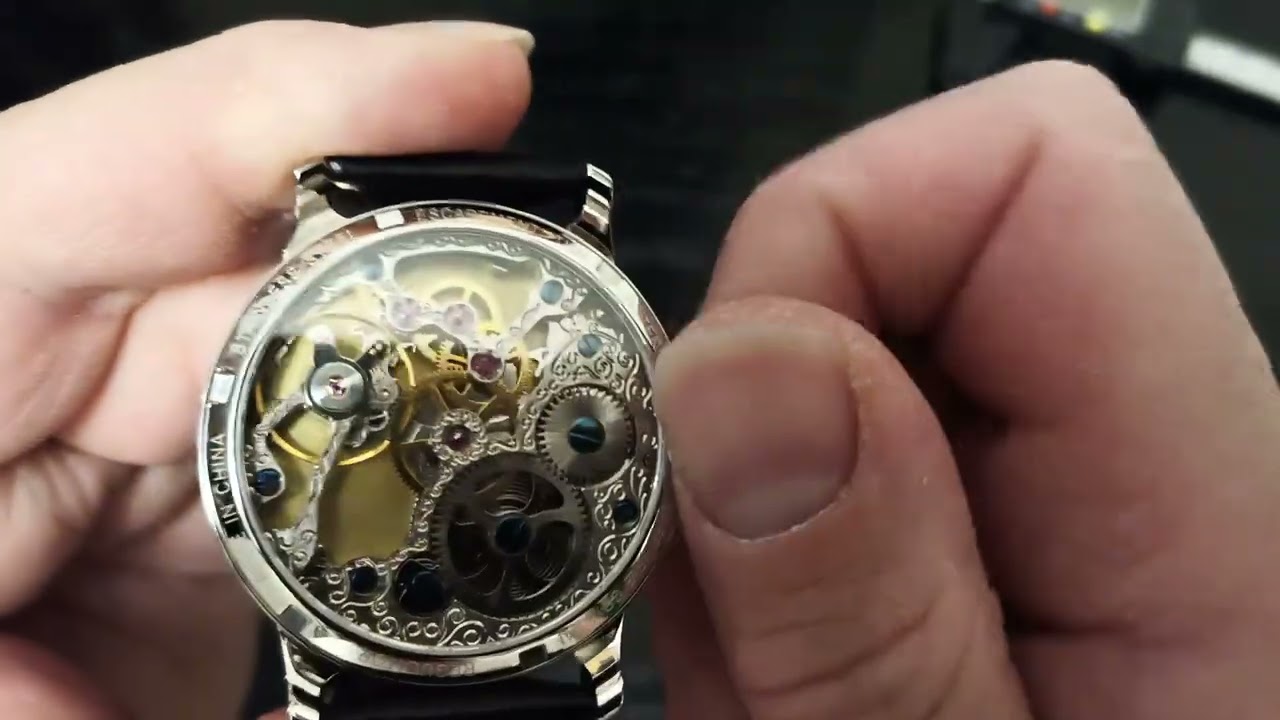 ESCAPEMENT TIME  REGULATOR STYLE HEAT-BLUED HANDS SAPPHIRE CRYSTAL 5BAR MECHANICAL WATCH UNBOXING