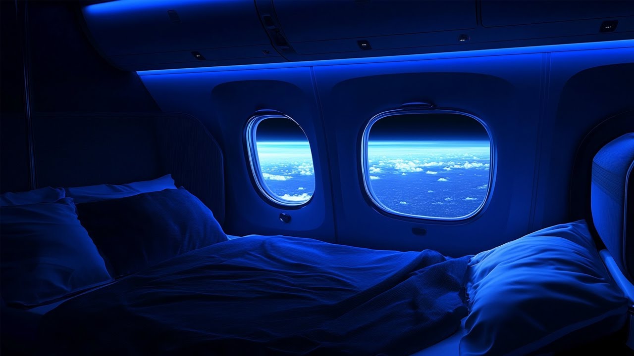 Airplane White Noise for Sleeping & Studying | Jet Cabin Ambience for Calm Focus & Deep Rest