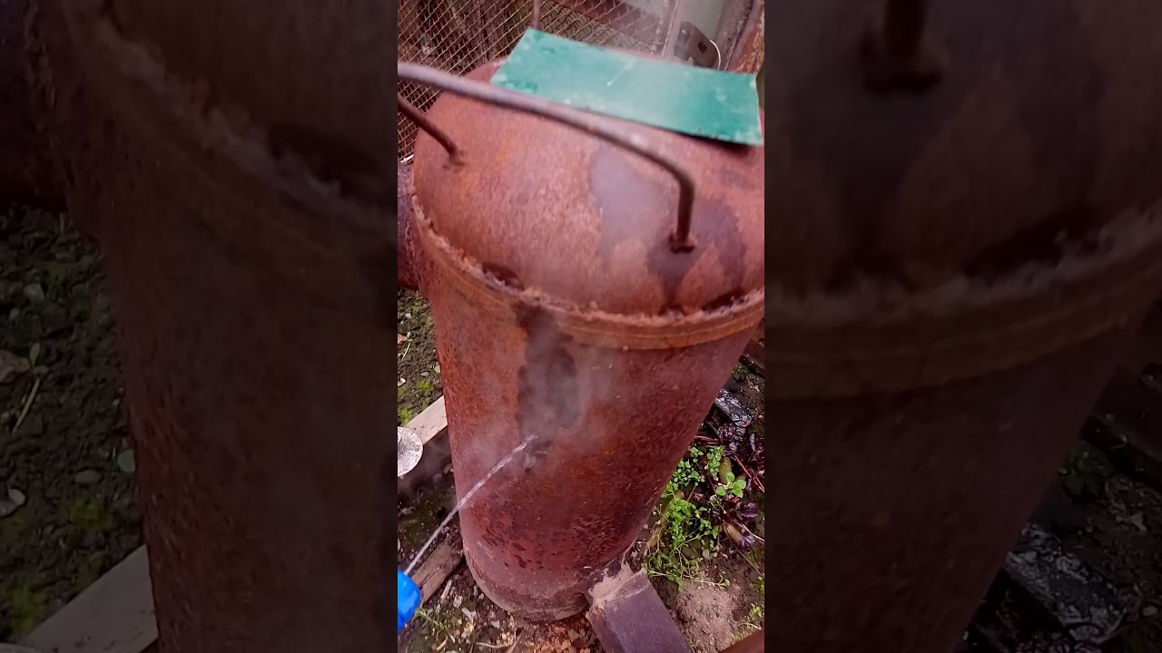 ПЕЧЬ ИЗ ГАЗОВОГО БАЛОНА НА ПЕЛЛЕТАХ СОБСТВЕННОГО ПРОИЗВОДСТВА   СЕРИЯ № 5