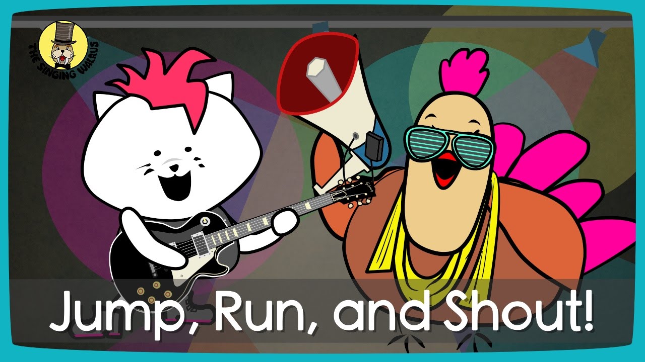 Jump, Run and Shout! | Action song for kids | The Singing Walrus