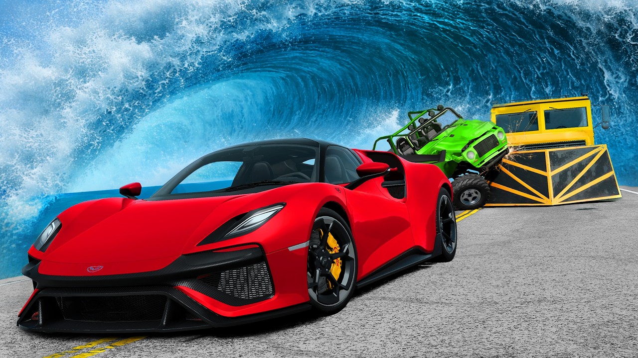 Flood Escape on INSANE ROADS! - BeamNG