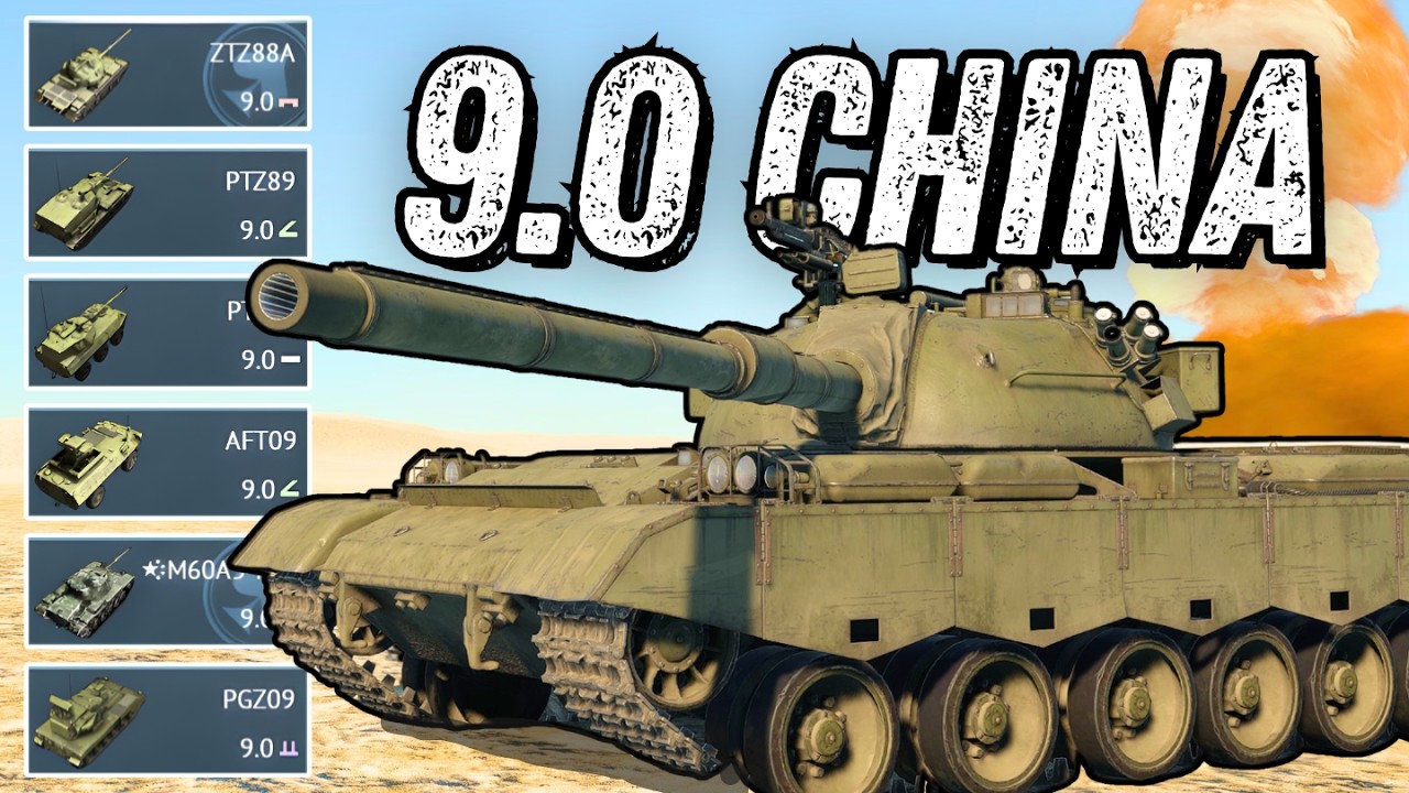 A NUKE with EVERY Chinese 9.0 Tank in War Thunder