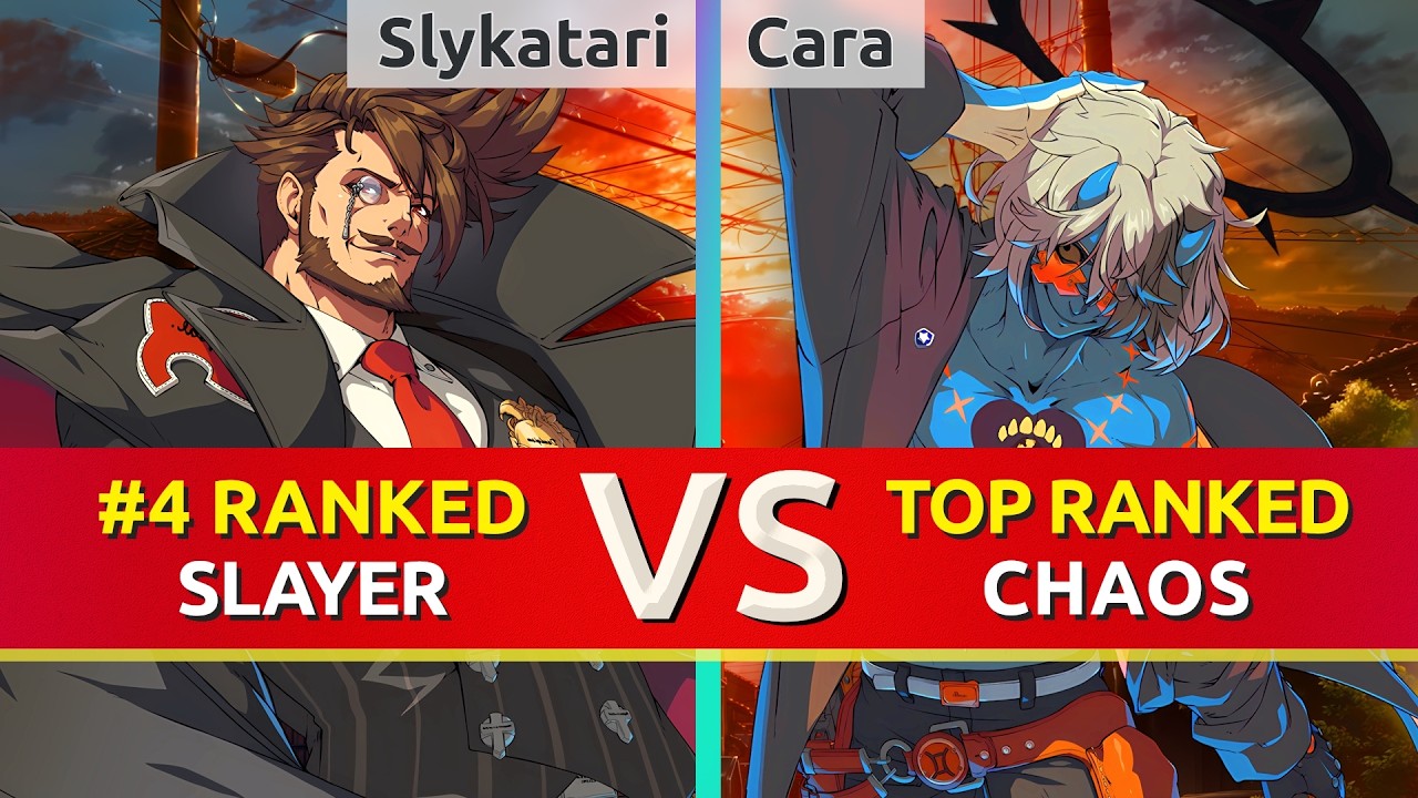 GGST ▰ Slykatari (#4 Ranked Slayer) vs Cara (TOP Ranked Happy Chaos). High Level Gameplay