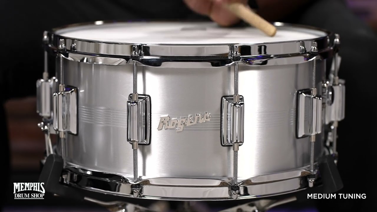 Rogers 14x6.5 Dyna Sonic 7-Line Aluminum Snare Drum (37AL)