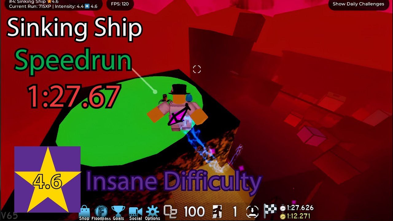 (1:27.67) Sinking Ship Speedrun | Ver. 65