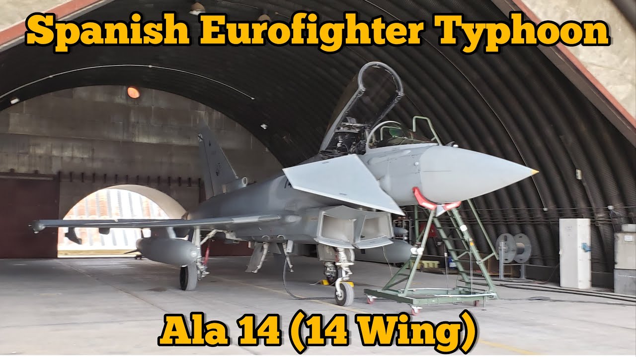 Walk around of a Spanish Air Force Eurofighter Typhoon at Ala 14 (14 Wing)