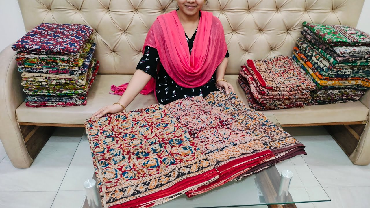 🌹8341904104🌹Pure cotton kalamkari sarees with free shipping 💐🙏🛍️🎉