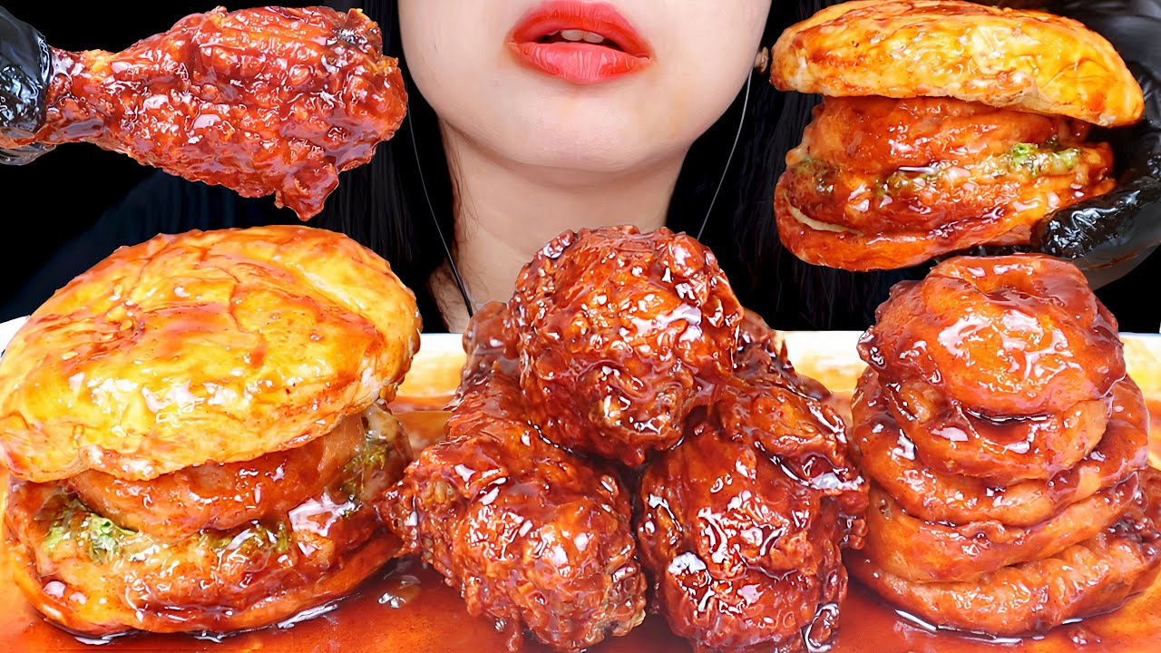 ASMR AYAM KRISPI CFC, BURGER, ONION RING SIRAM SAOS SAMYANG PEDAS🔥CFC SAMYANG SPICY CHICKEN, BURGER