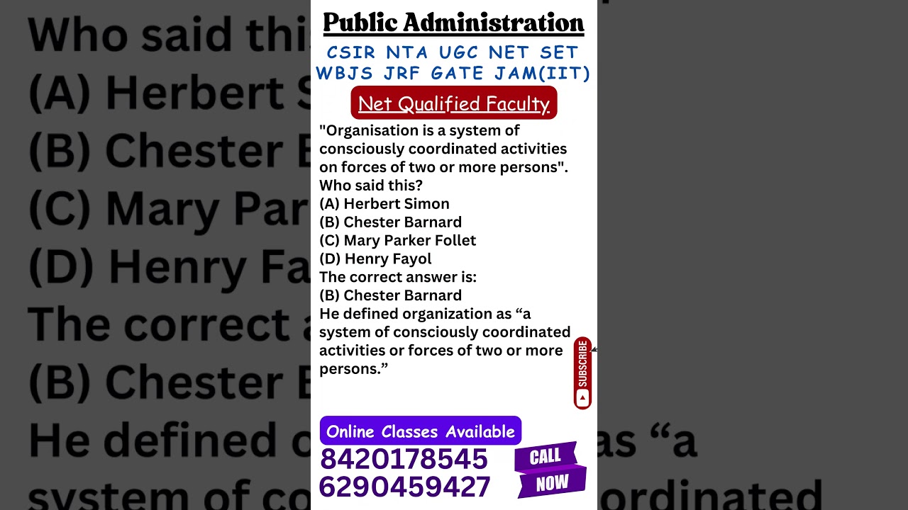 UGC NET Public Administration I Net Qualified Faculty I Online Class Available 