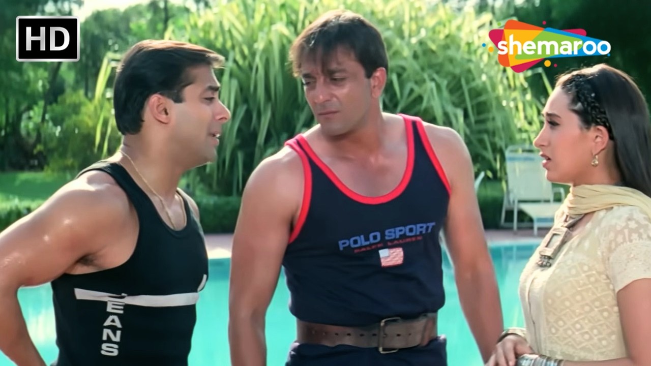 Chal Mere Bhai Movie Scene - दो भाइयों को हुआ एक लड़की से प्यार - Karisma Kapoor, Salman Khan, Sanjay
